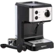 Rrp £200 Lot To Contain 2 Boxed Brand New Amazon Basics Espresso Coffee Machines With Milk Frother