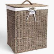 Rrp £120 Lot To Contain 2 Assorted Unboxed John Lewis Wicker Laundry Baskets