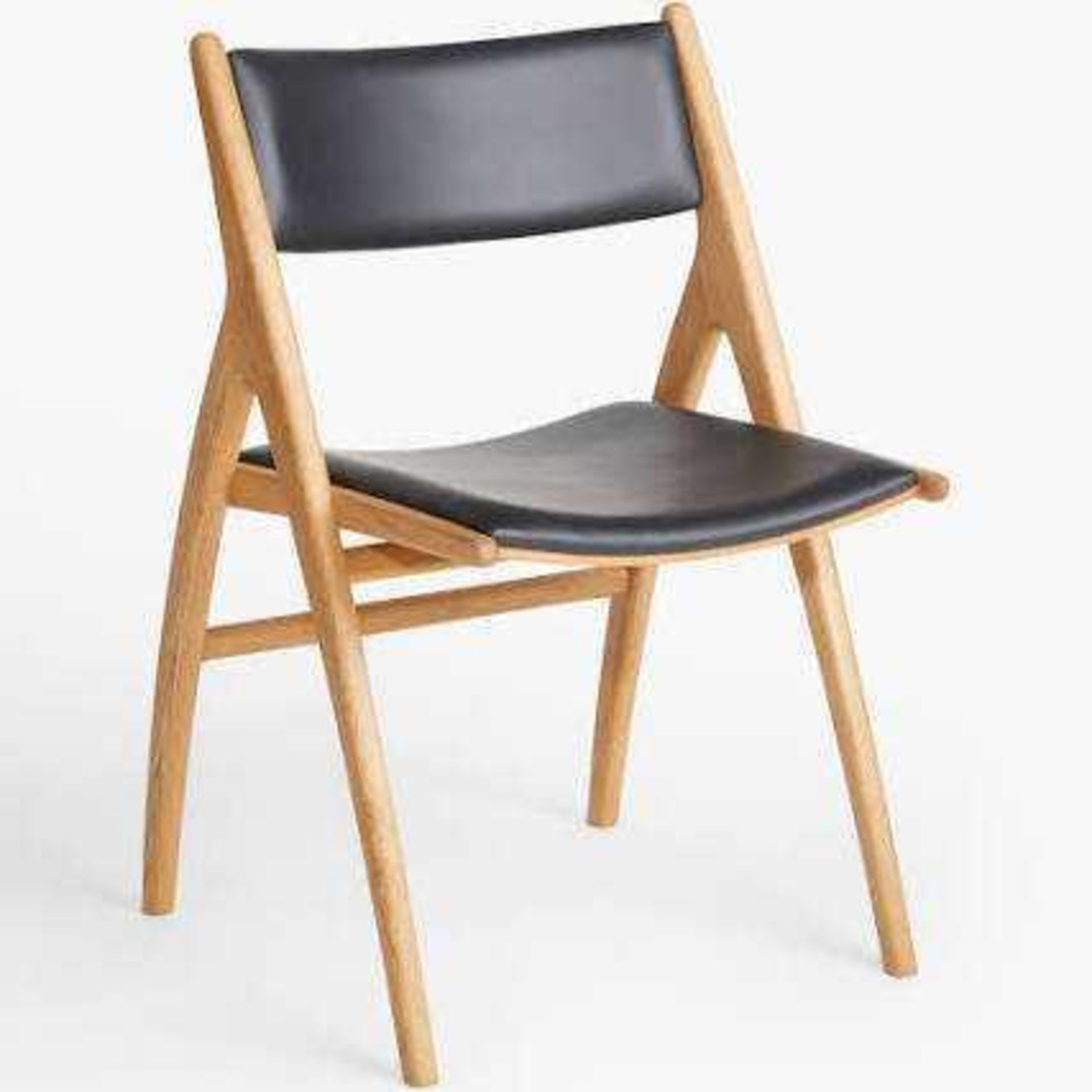 Rrp £100 Boxed John Lewis X Ray Leather Dining Chair
