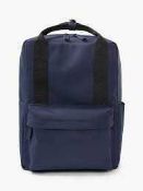 Rrp £60 No Packaging John Lewis Blue Medium Backpack (00143892)