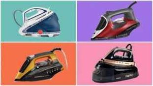 Rrp £100 Lot To Contain 4 Assorted Items To Include 3 John Lewis Steam Irons And A Plastic Sink Bowl