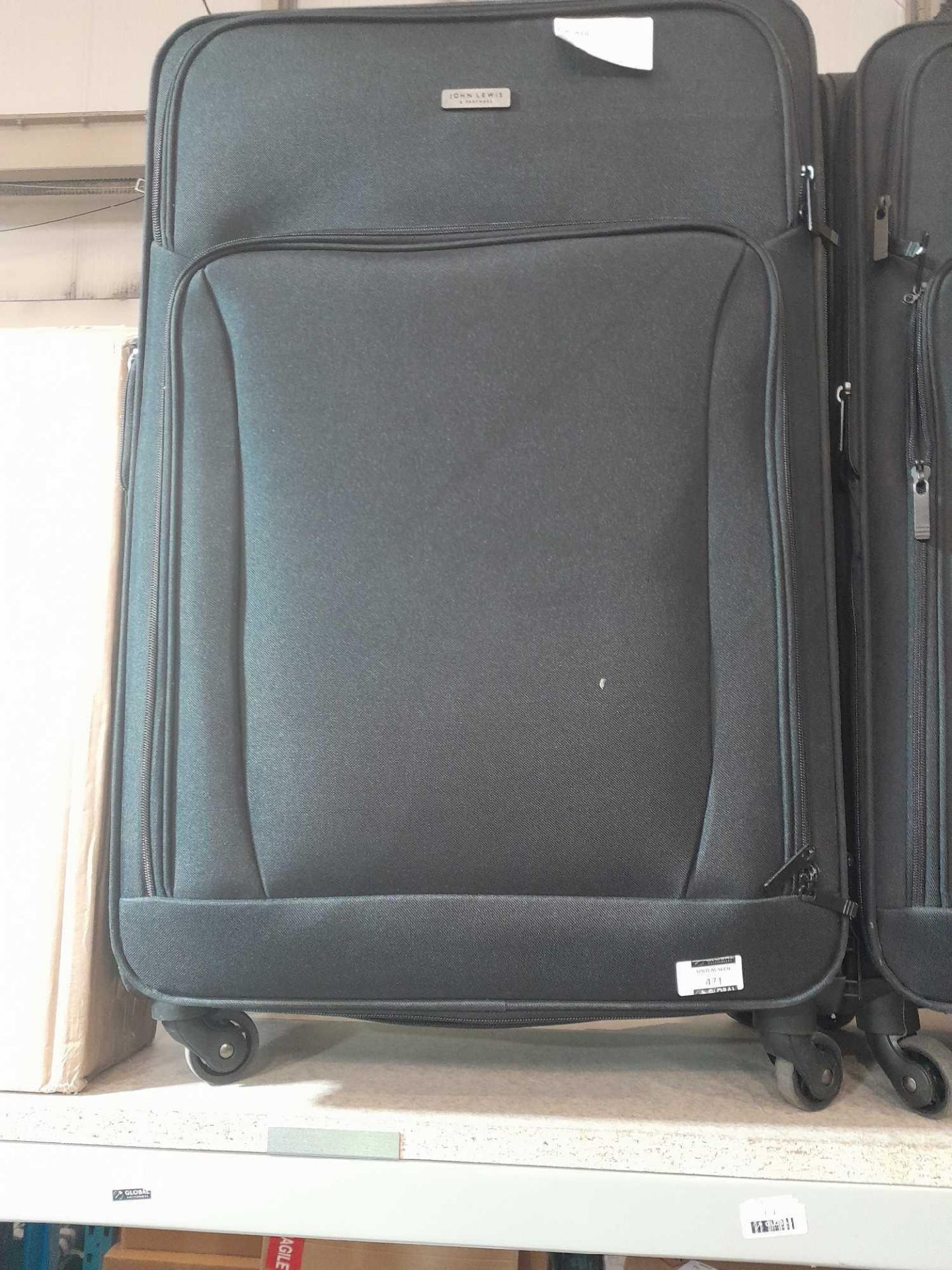 RRP £100 John Lewis Soft Shell 4 Wheel Spin Travel Suitcase - Image 2 of 2