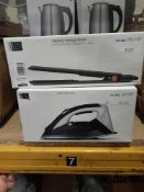 RRP £150 Lot To Contain 4 Assorted John Lewis Items To Include Ceramic Hair Straightener, Speed Stea