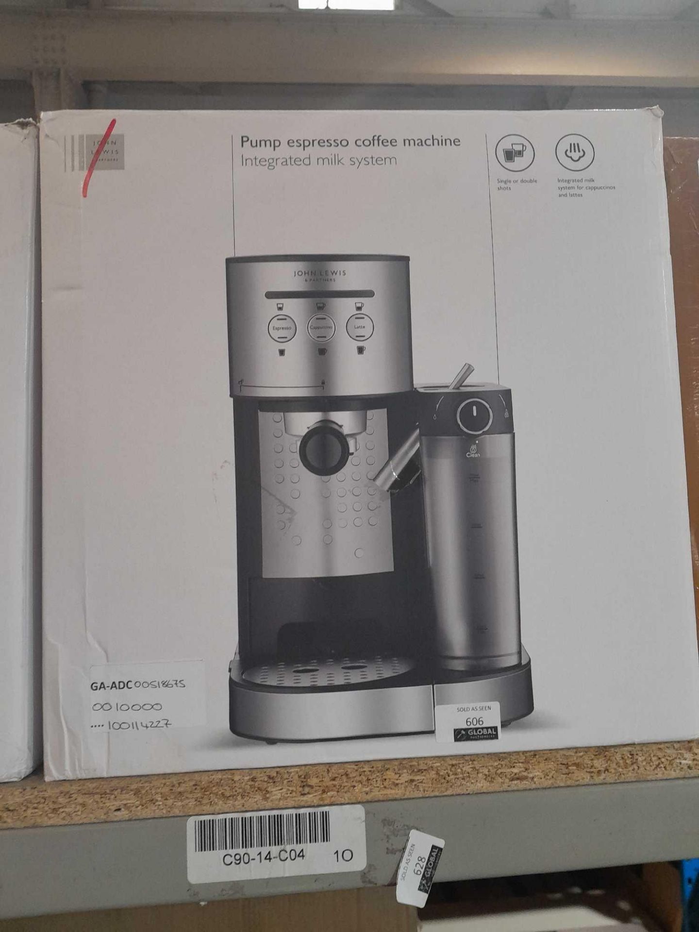 RRP £100 Boxed John Lewis Pump Espresso Coffee Machine