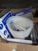 RRP £120 A Box Of Approximately 12 Items To Include, Face Shields , Waste Paper Bins And More.
