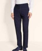 RRP £100 John Lewis Navy Check 30S Slim Fit Trousers
