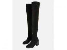 RRP £120A Pair Of Scarlett Black Knee High Boots , Size 40