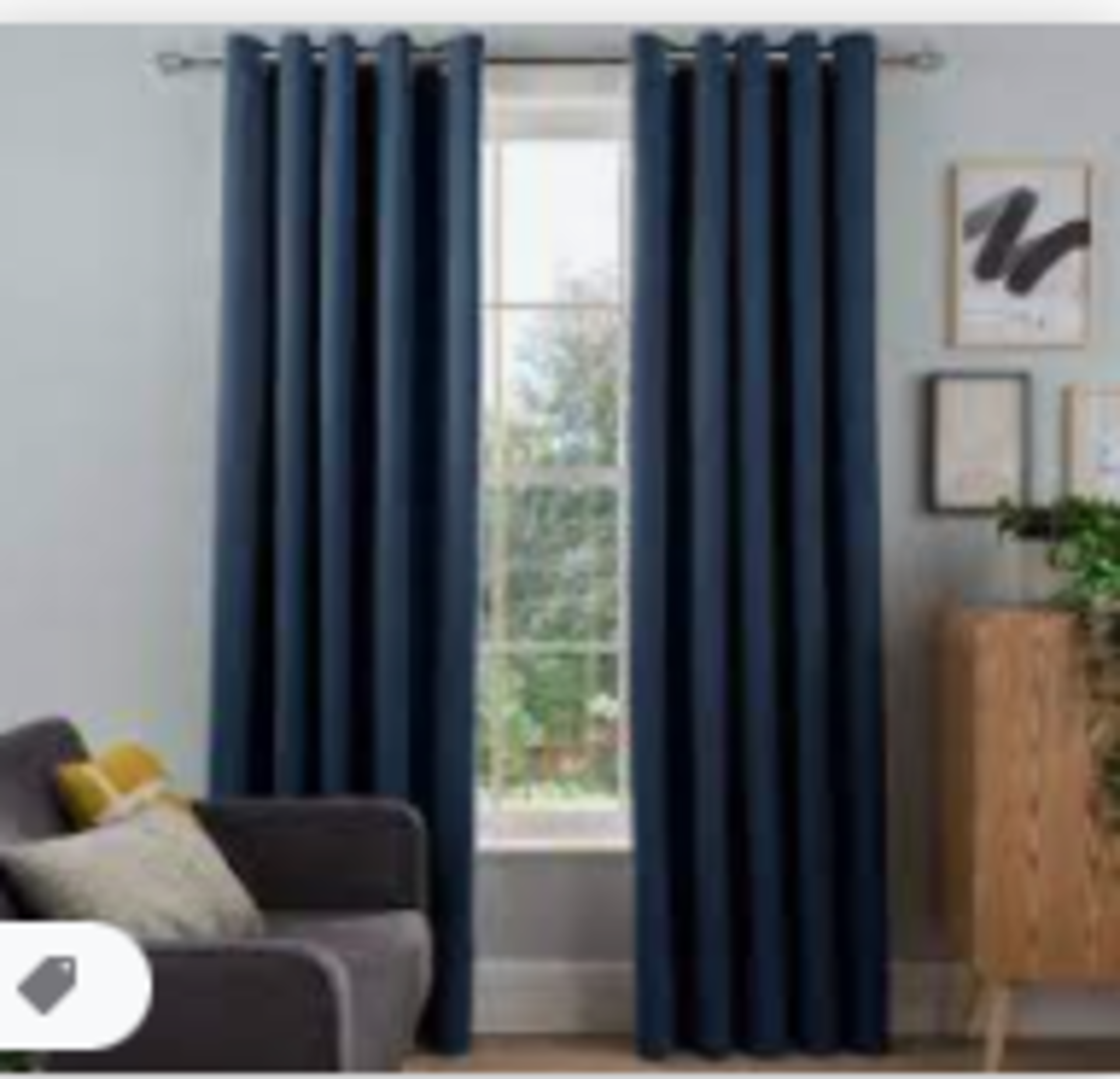 RRP £5500 (count 1390) - spW0x77847c - Sleepdown Woven Tonal Fleck Eyelet Blackout Curtains