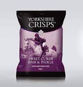RRP£334 Lot To Contain 36 Yorkshire Crisps - Sweet Cured Ham & Pickle 40G Green Globe Aloe Vera Orig