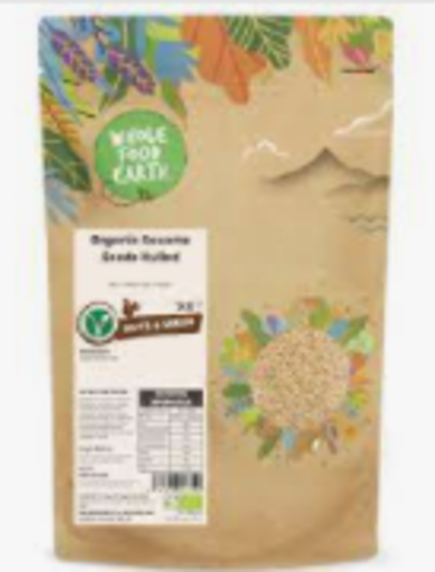 RRP £850 (count 62) - spW09Q1205b - Wholefood Earth Organic Sesame Seeds Hulled 2kg Raw | GMO Free |