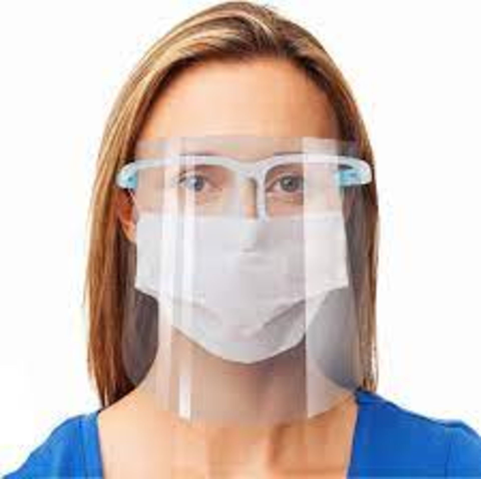 RRP £1151 (Count 181) Spw45X9622G Innoocare 12 Pcs Face Mouth Protection, Universal Face Visor, Tra
