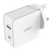 RRP £10856 (Count 296) Spw45J1135P Joby 42W Dual Output Wall Charger, Usb-C Charger And Usb-A