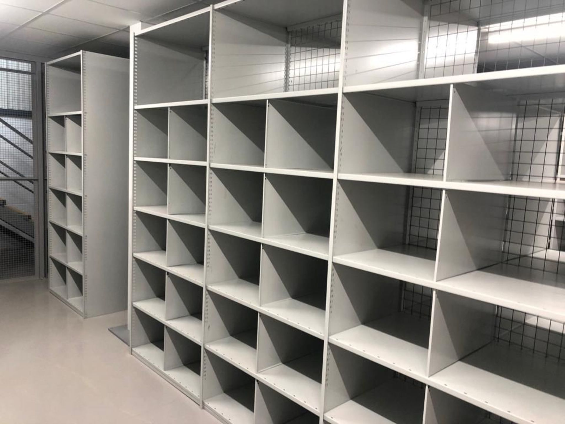 RRP £36,000 Meta Galvanised Shelving Lot To Contain 100 Bay Runs (10 Runs Of 10 Bays) 10 Bays