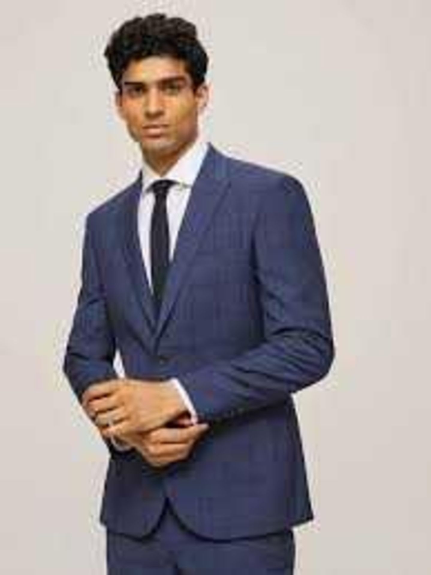 RRP £150 John Lewis Slim Fit Blue Check Suit Jacket 36R