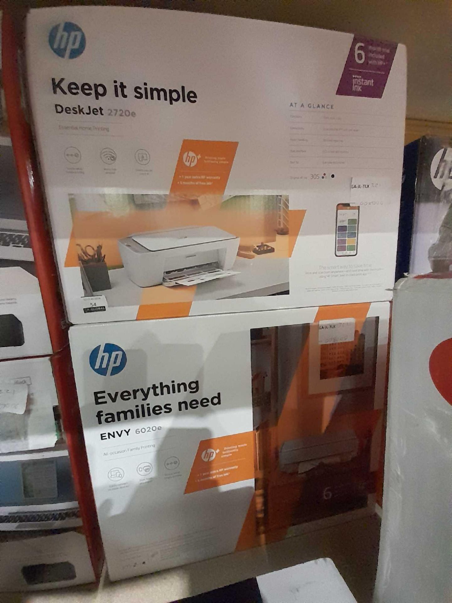 RRP £120 Boxed Hp Deskjet 2720E Printer And Boxed Hp Deskjet 6020E Wireless Printer - Image 2 of 2