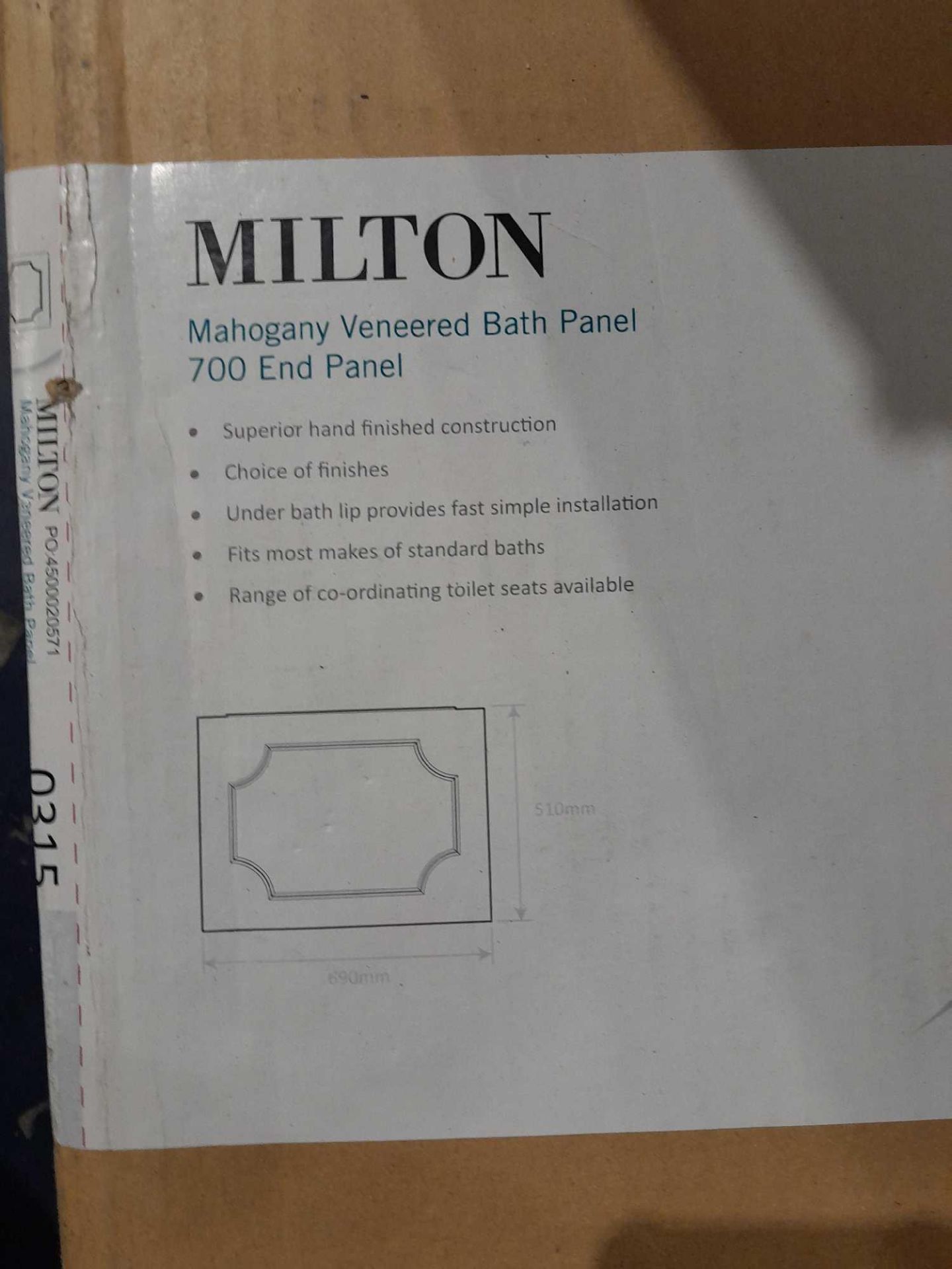 RRP £75 Milton Mahogany Veneered Bath Panel - Image 2 of 2