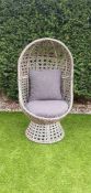 RRP £300 Swivel Cocoon Garden Chair With Cushions