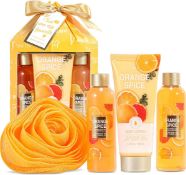 RRP 19.54 each 5 x 4 Piece B and E Orange Spice Spa Gift Sets