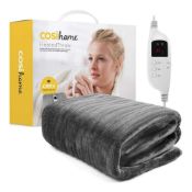 RRP £100 Boxed Cozee Home Heated Plush Washable Throw With 9 Heat Settings