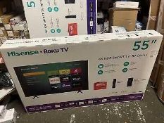 RRP £550 Boxed Hisense R55A7200Gtuk 55" 4K Smart Tv