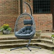 RRP £305 Boxed Holly Folding Hanging Garden Chair