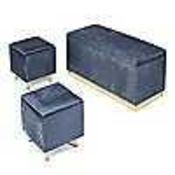 RRP £225 Boxed Alison Cork Velvet Nestable Storage Ottoman