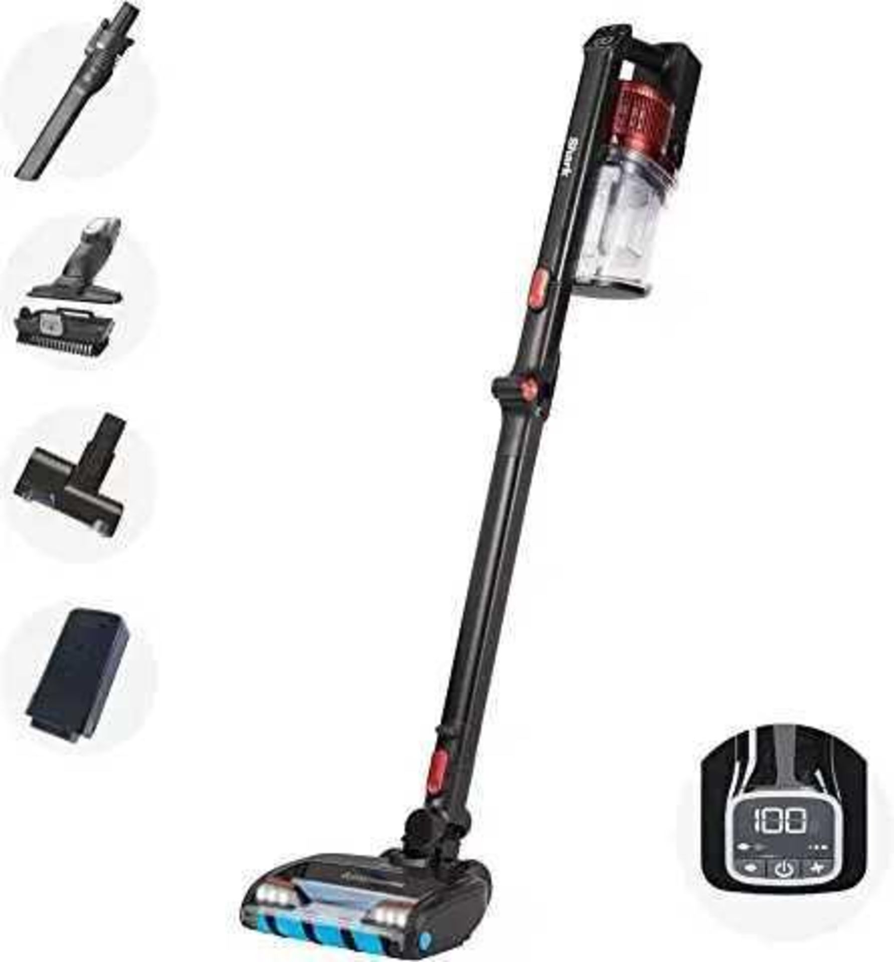 RRP £250 Boxed Shark Cordless Vacuum With Power fins, Flexology & Trupet Iz300Ukt