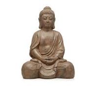 RRP £100 Boxed Home2Garden Large Sitting Buddha Statue