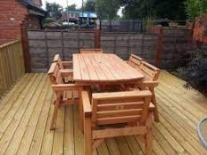 RRP £320 Boxed Guenzel Solid Wood 6 Person Seating