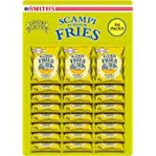 RRP £403 (Count 59) Spsvm11Pfhq "Smith'S Savoury Selection Scampi & Lemon Fries 27G (Sheet Of 24