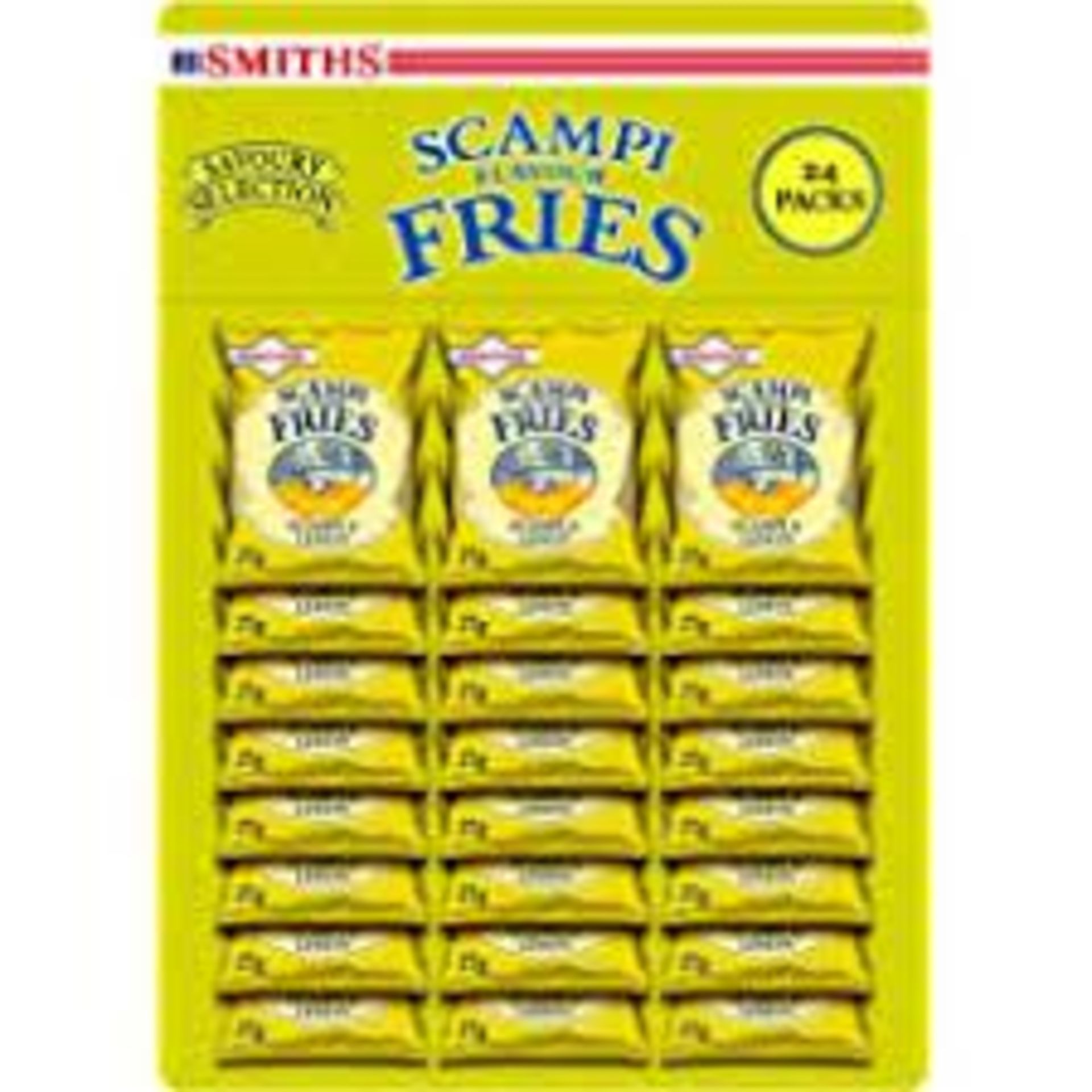 RRP £403 (Count 59) Spsvm11Pfhq "Smith'S Savoury Selection Scampi & Lemon Fries 27G (Sheet Of 24