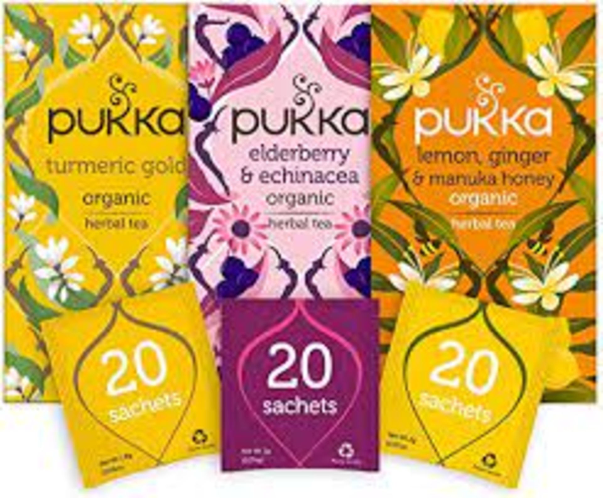 RRP £1027 (Count 152 ) Spw41C0293X "Pukka Herbs Feel Well Organic Tea Bundle, Includes Turmeric