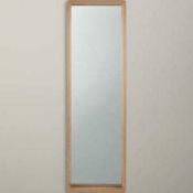 RRP £100 Boxed John Lewis Natural Oak 135X40 Cm Wall Mirror