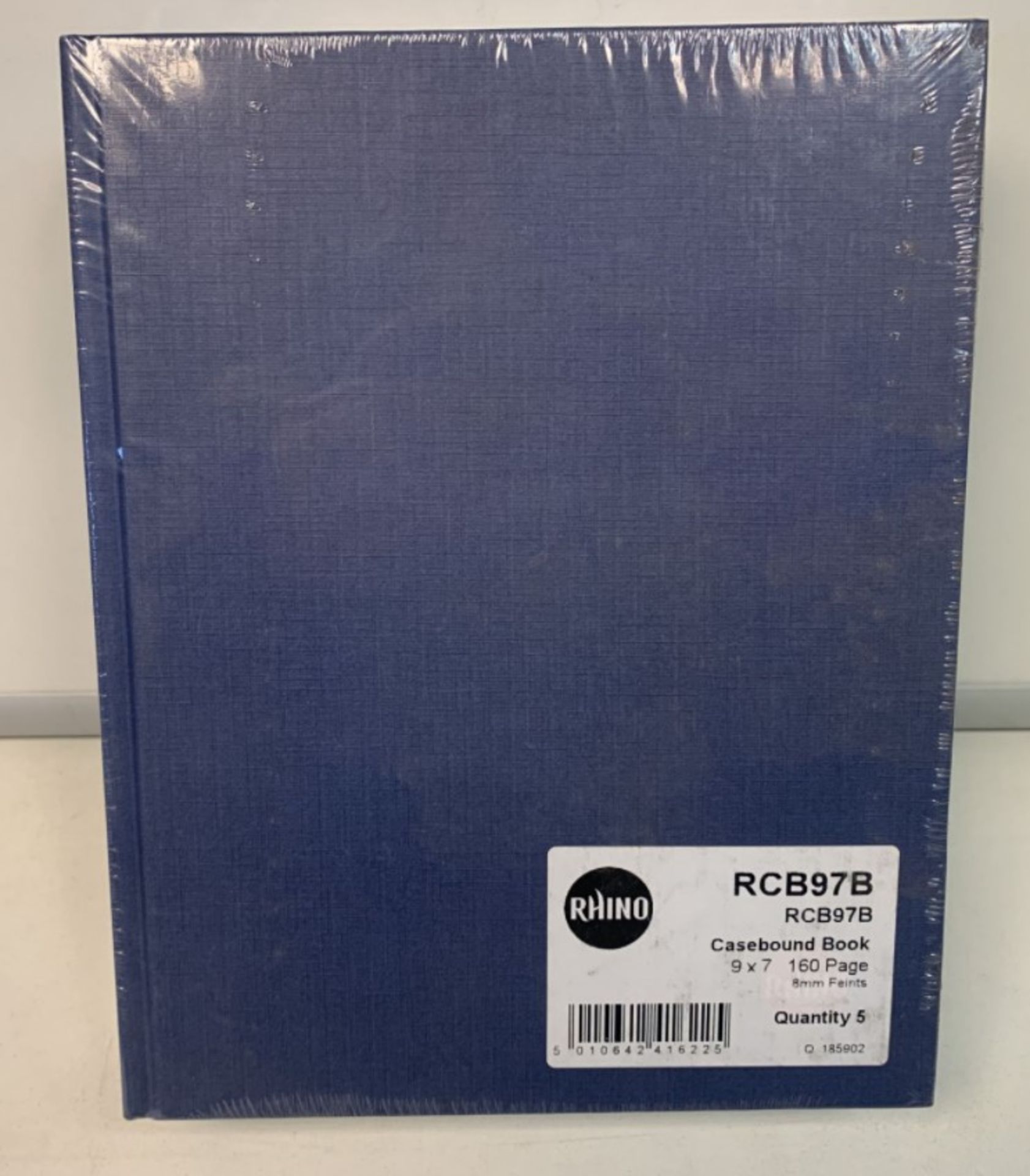 RRP 33.05 2 x Packs of 5 Rhino Casebound Book 8mm Ruled 9 x 7 Blue 160 Page Great quality 228x178