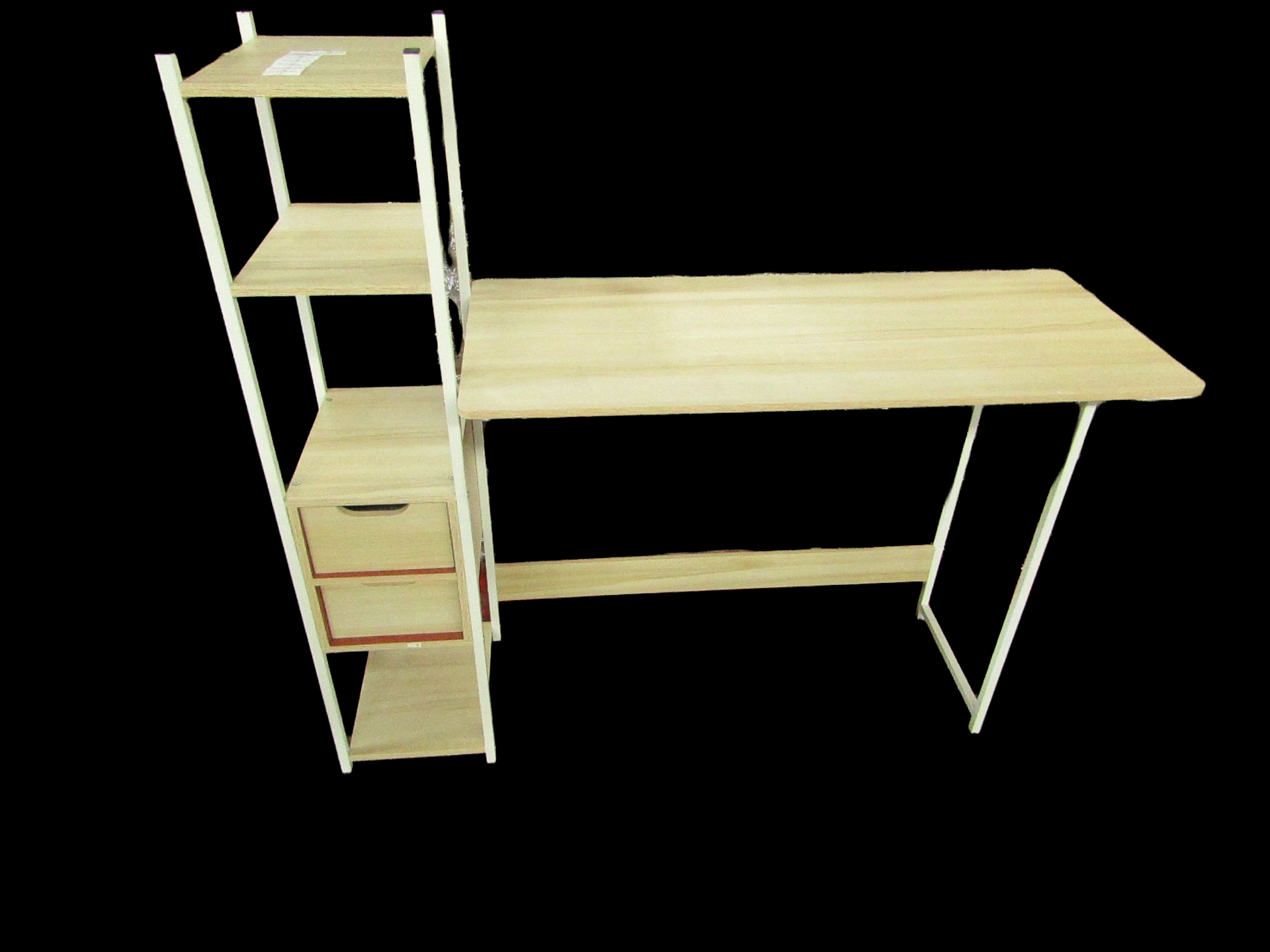 RRP 29.99 ea 5 x Desks 3 Shelf 2 drawer Office desk 3 Shelf 2 drawer Office Desk