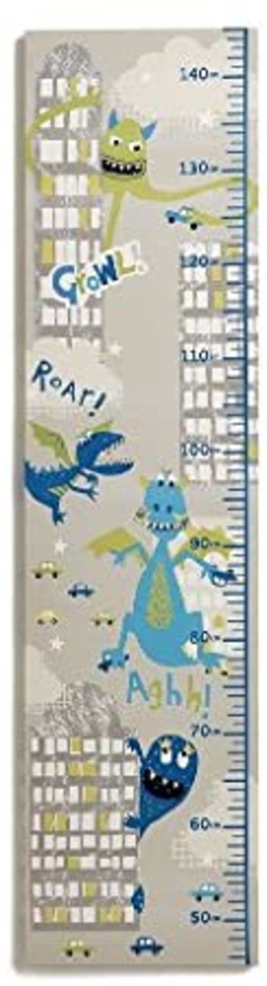 RRP 15.39 ea 6 x Arthouse Monster Madness Height Chart, Multi-Colour, 25 x 100 x 1.8 cm - 100 x 25 x