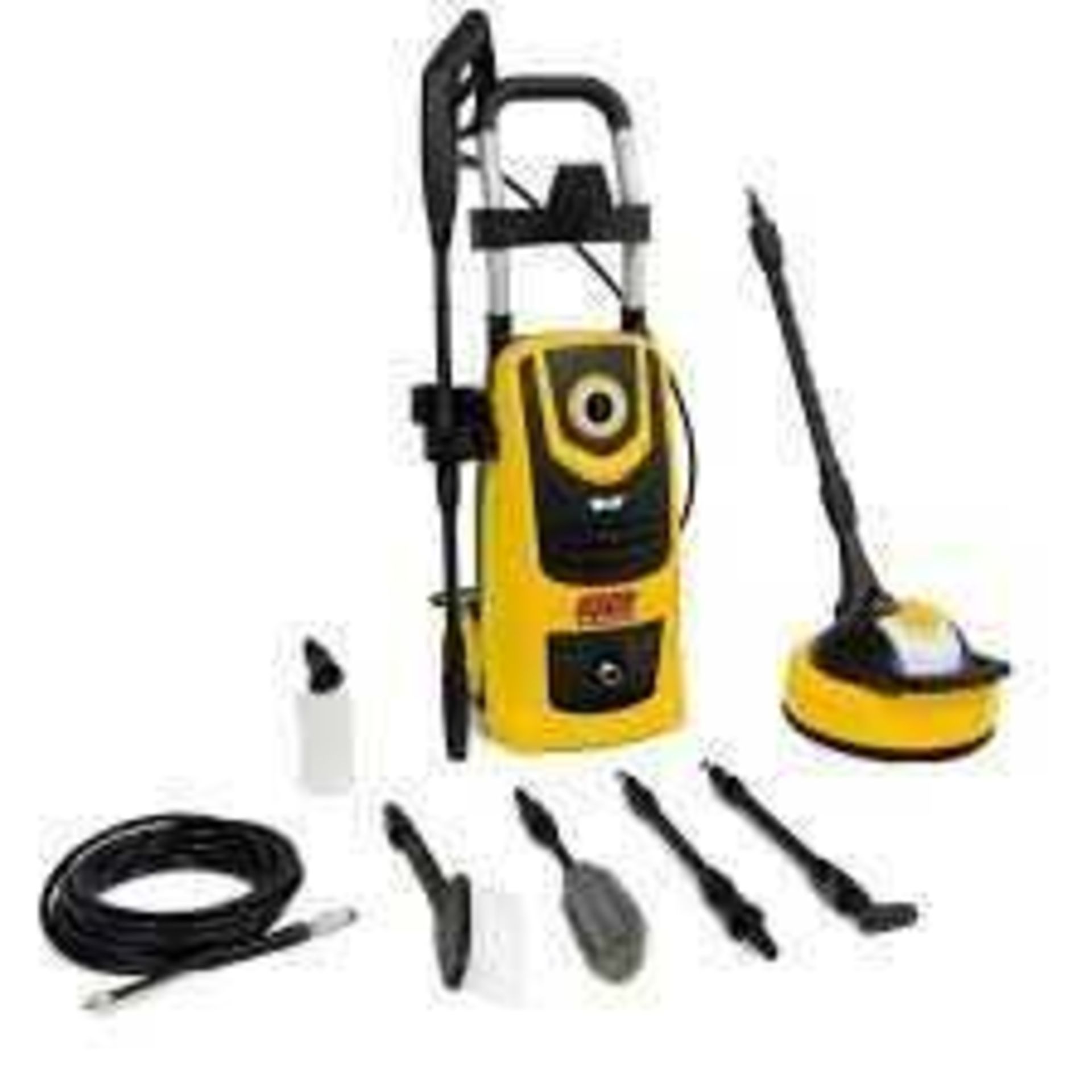 RRP £190 Boxed Brand New Wolf 140 Bar Super Blaster Pressure Washer With Outdoor & Car Accessories