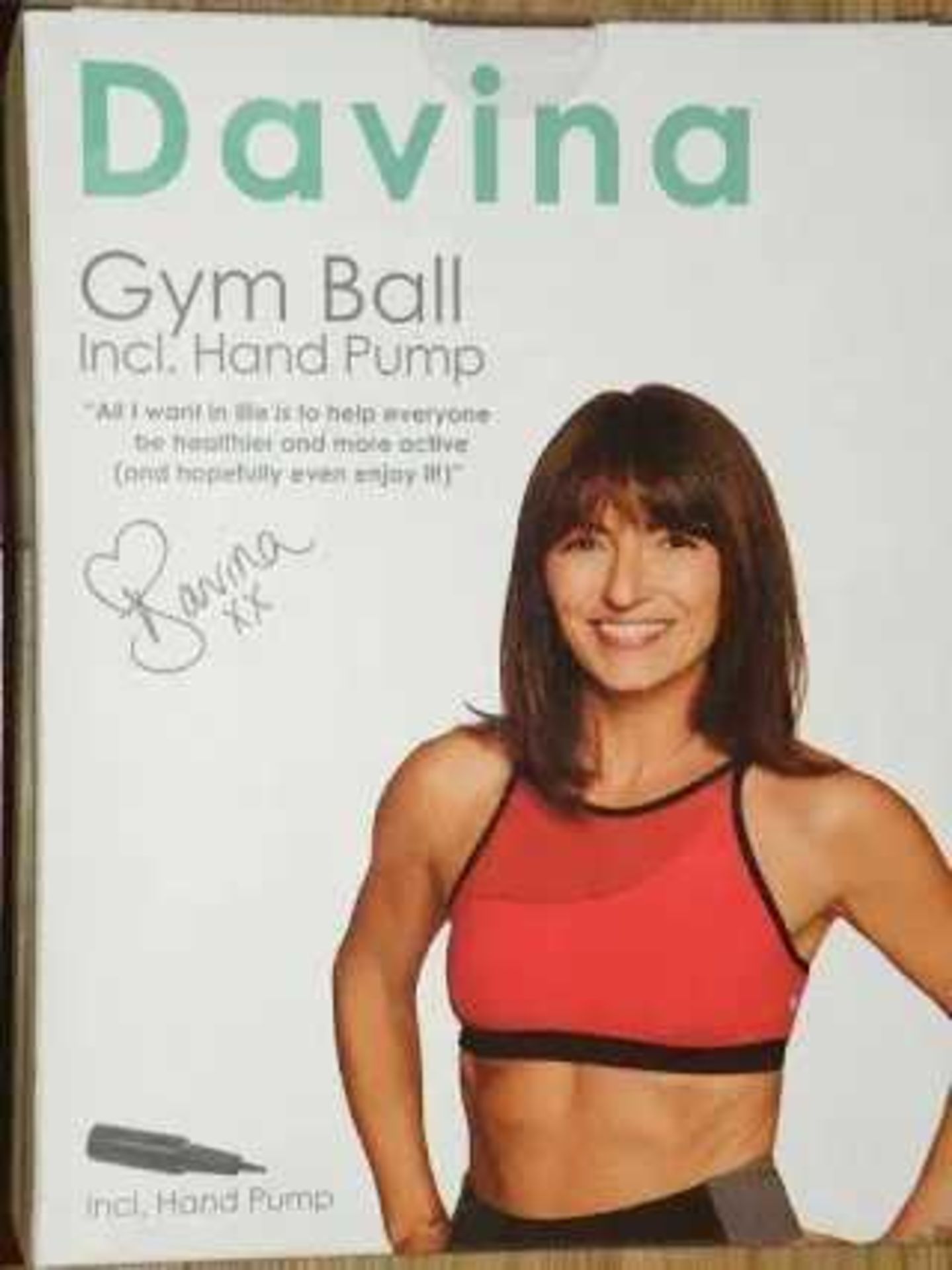 RRP £100 Lot To Contain 5 Boxed Brand New And Sealed Davina Fitness 65Cm Swiss Ball With Yoga Mat &
