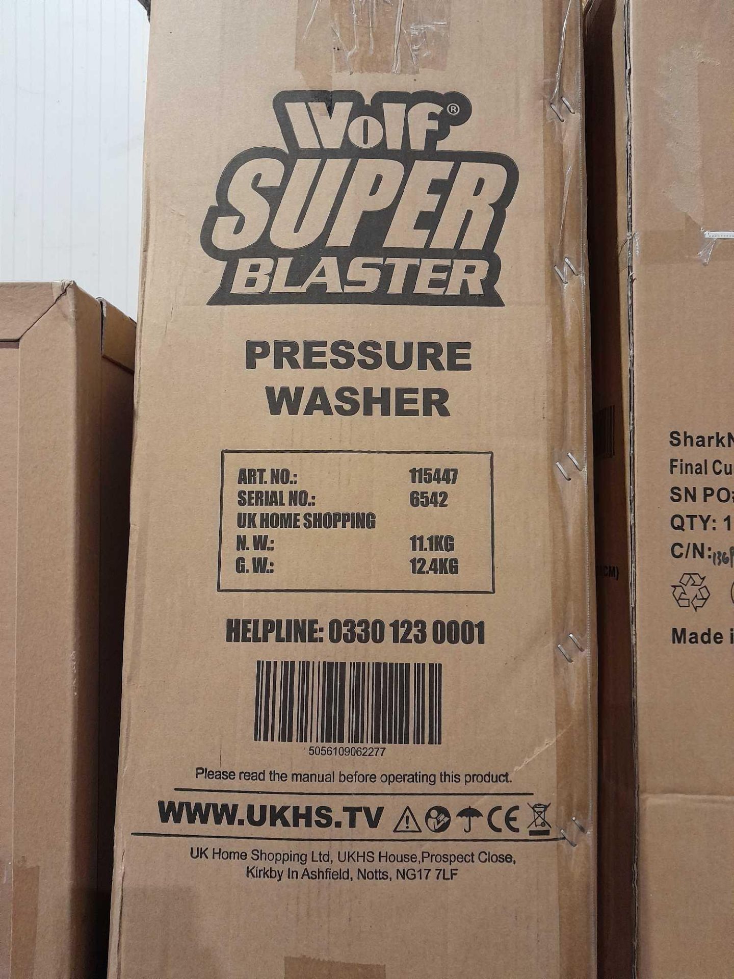 RRP £190 Boxed Brand New Wolf 140 Bar Super Blaster Pressure Washer With Outdoor & Car Accessories - Image 2 of 2