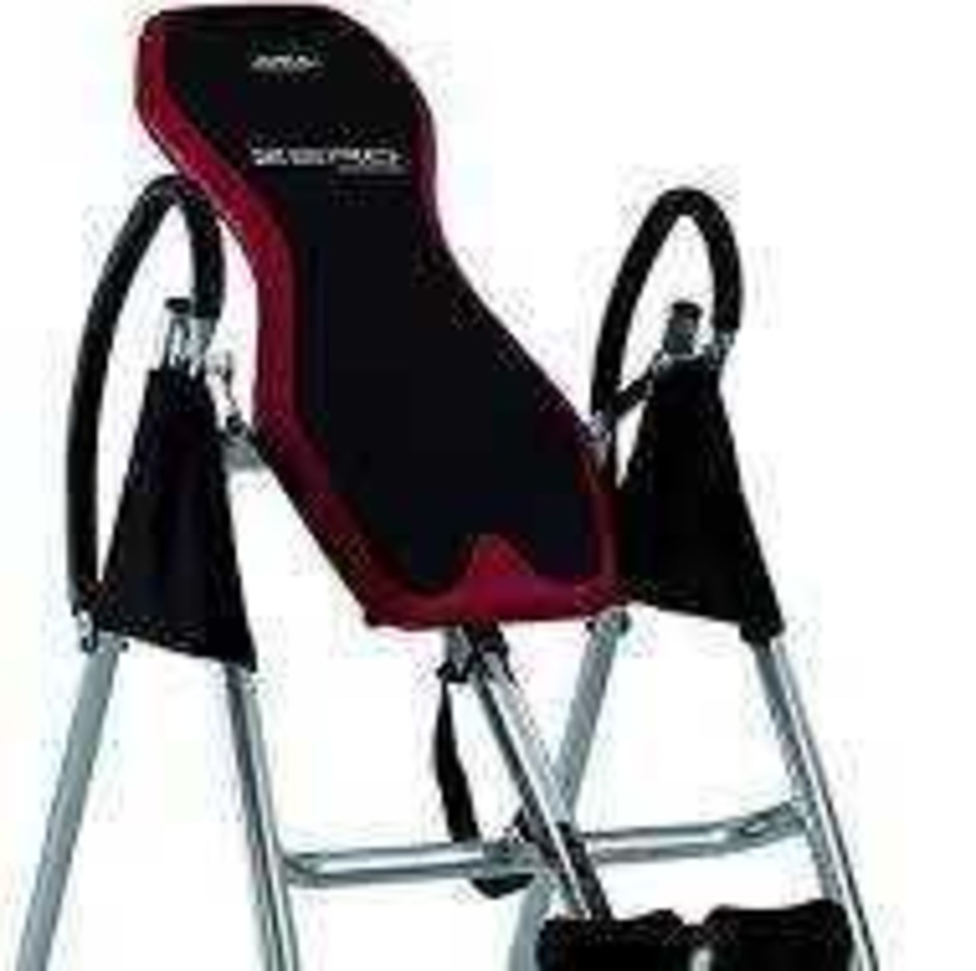 RRP £370 Boxed Bh Fitness Unisex'S Zero Adjustable Foldable Inversion Table, Black/Red,