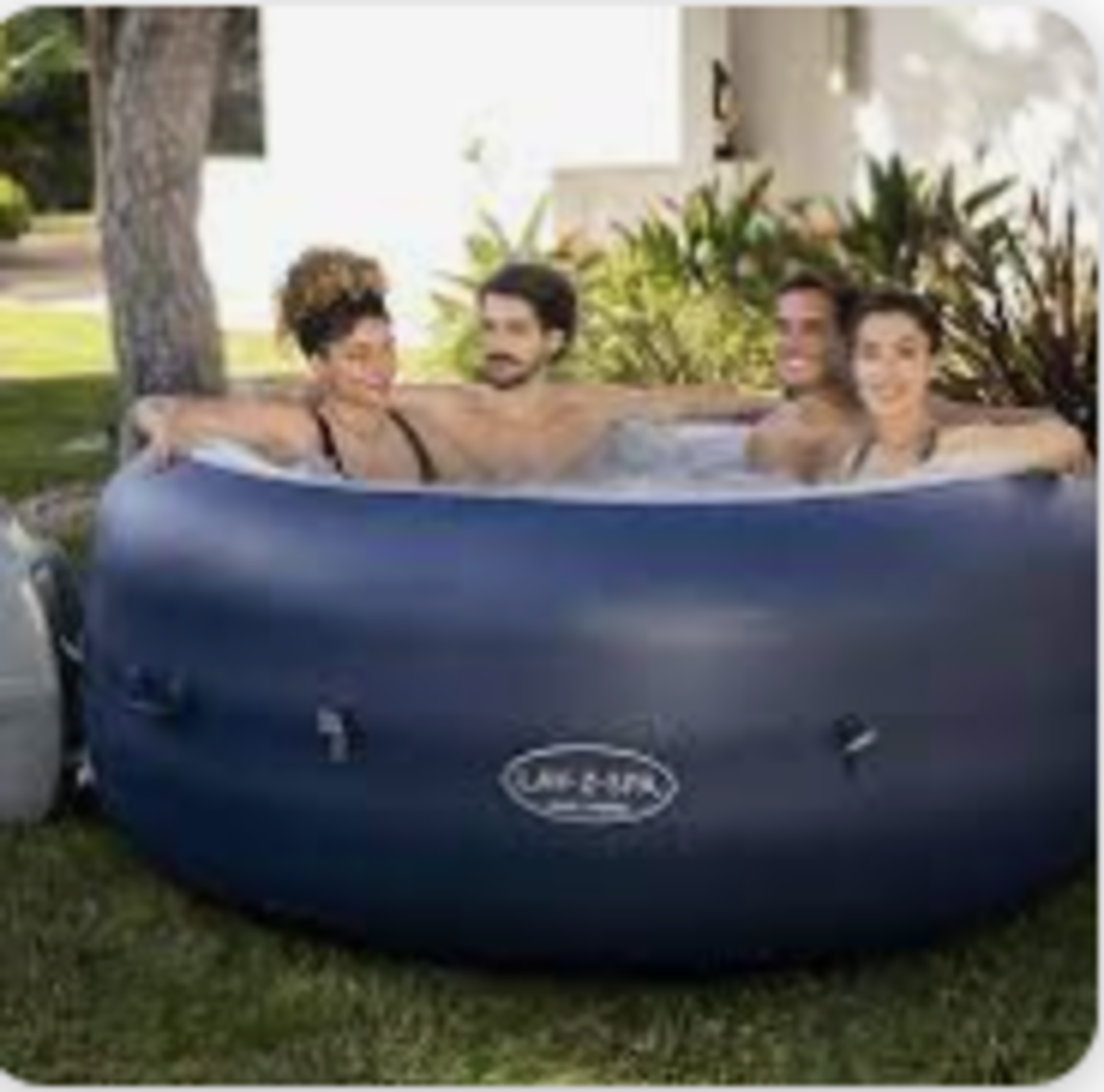 RRP £550 Boxed Lay-Z-Spa Saint Tropez Hot Tub With 120 Airjet Massage System With Floating Led Light