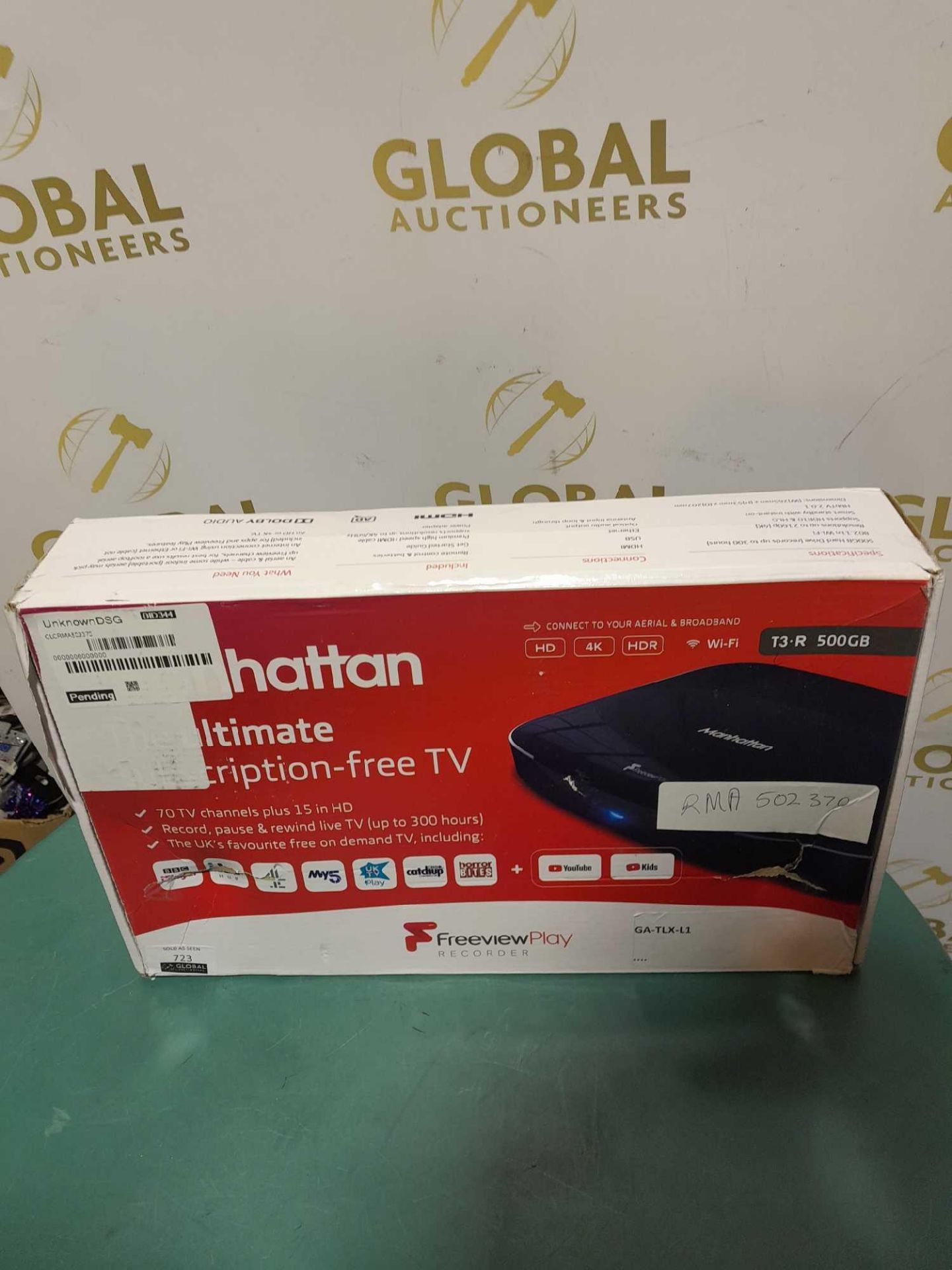 RRP £190 Boxed Manhattan T3-R 4K Hdr Freeview Play Recorder - Image 2 of 2