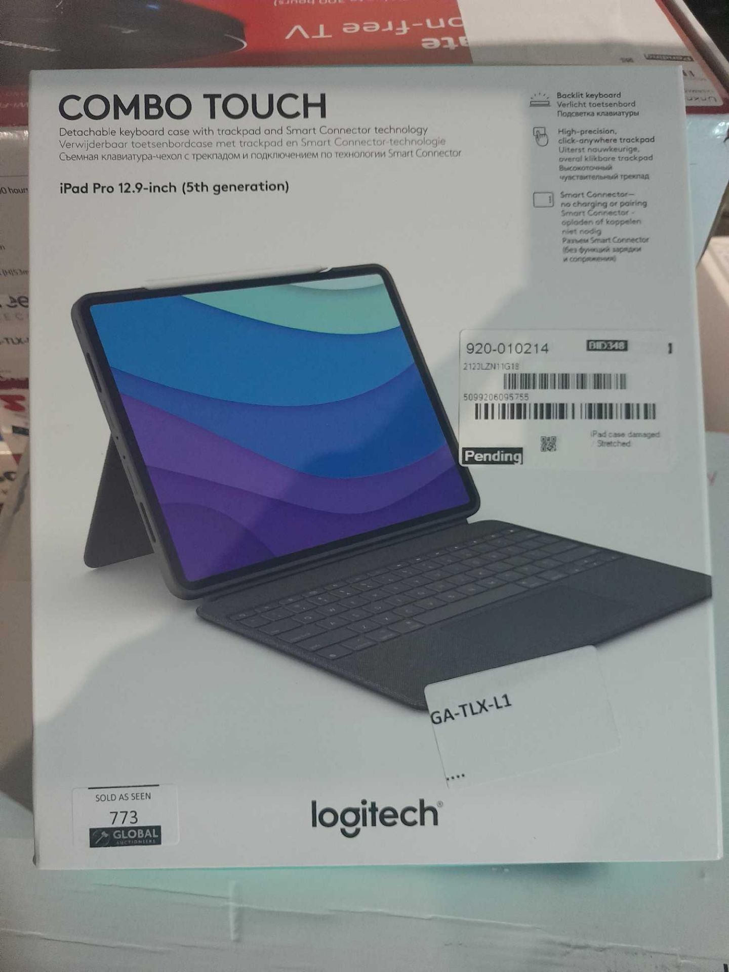 RRP £120 Boxed Logitech Slim Combo Folio Touch Keyboard - Image 2 of 2