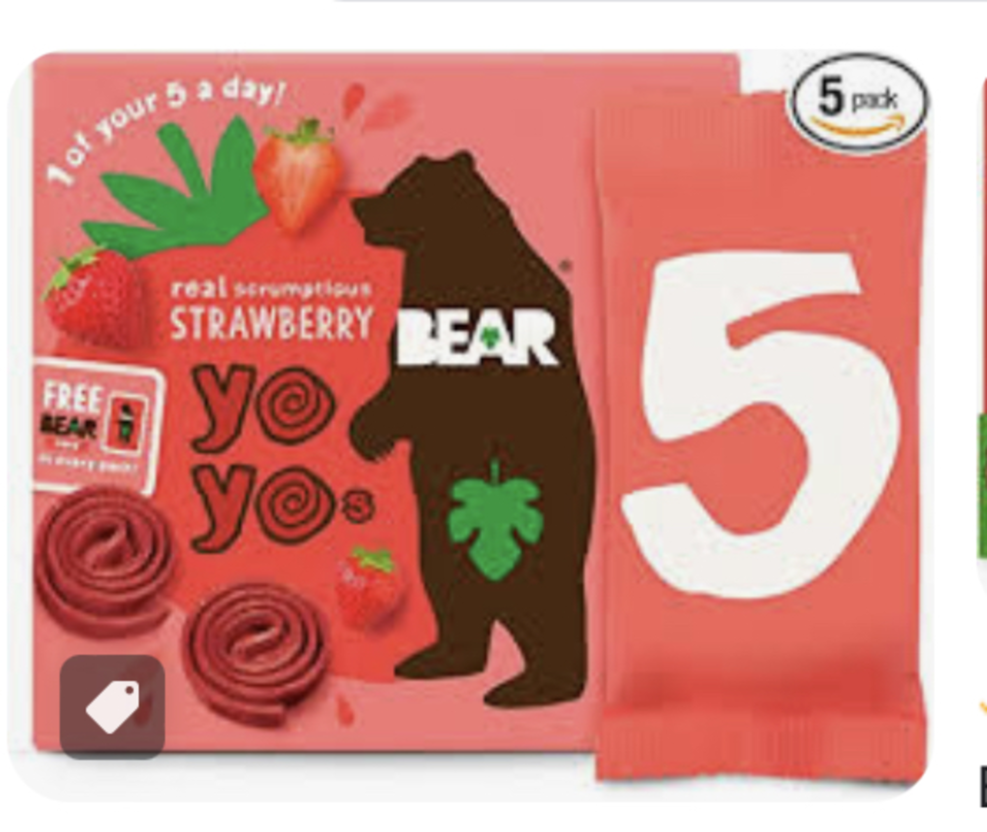 RRP £2357 (Approx. Count 535) Spw43A5831U ""Bear Strawberry Yoyos - Dried Fruit Rolls - Healthy Kids