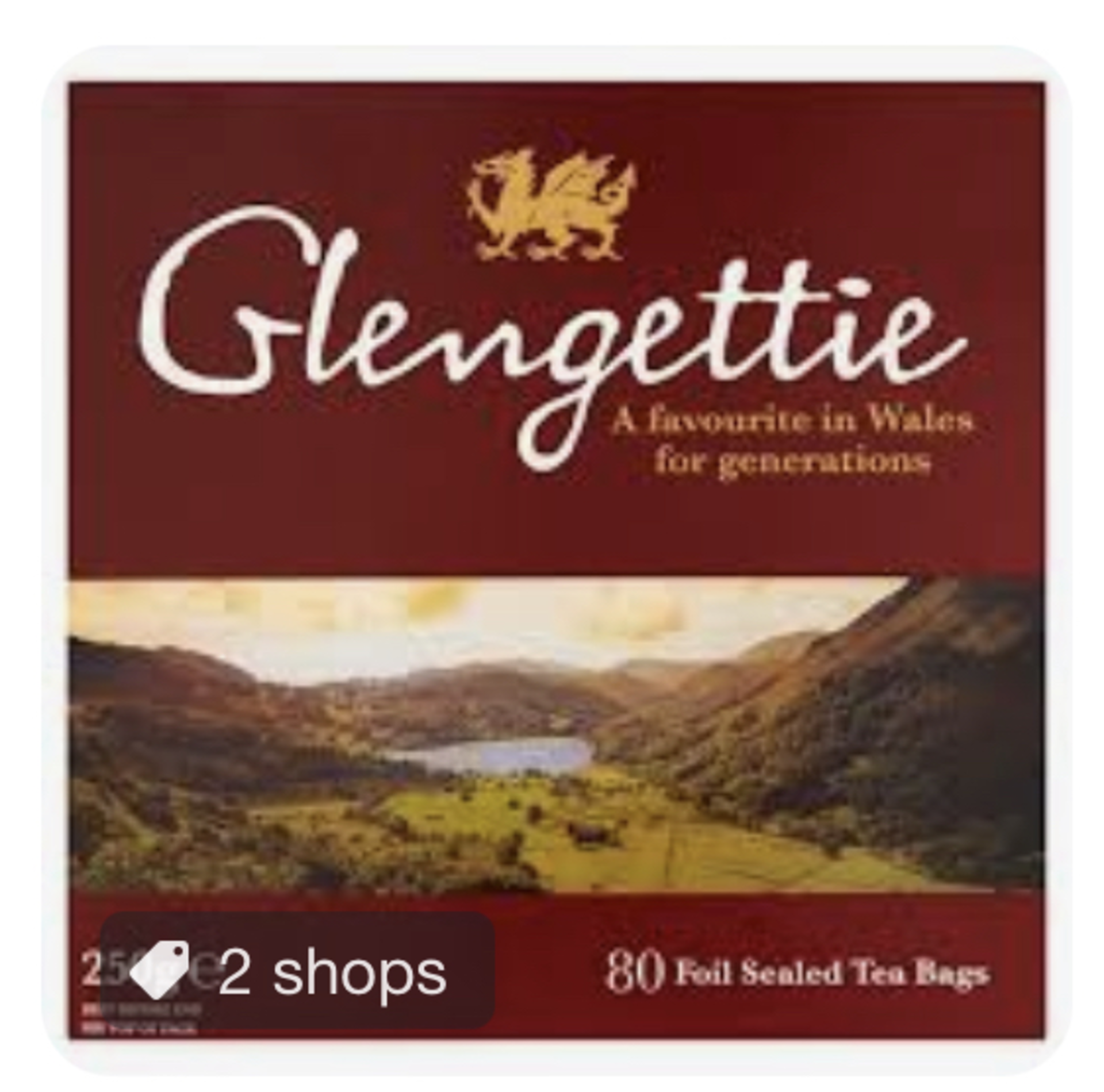 RRP £489 (Approx. Count 36) spW43H9181L ""Glengettie 160 Teabags (Pack of 6, Total 960 Teabags)MONIN