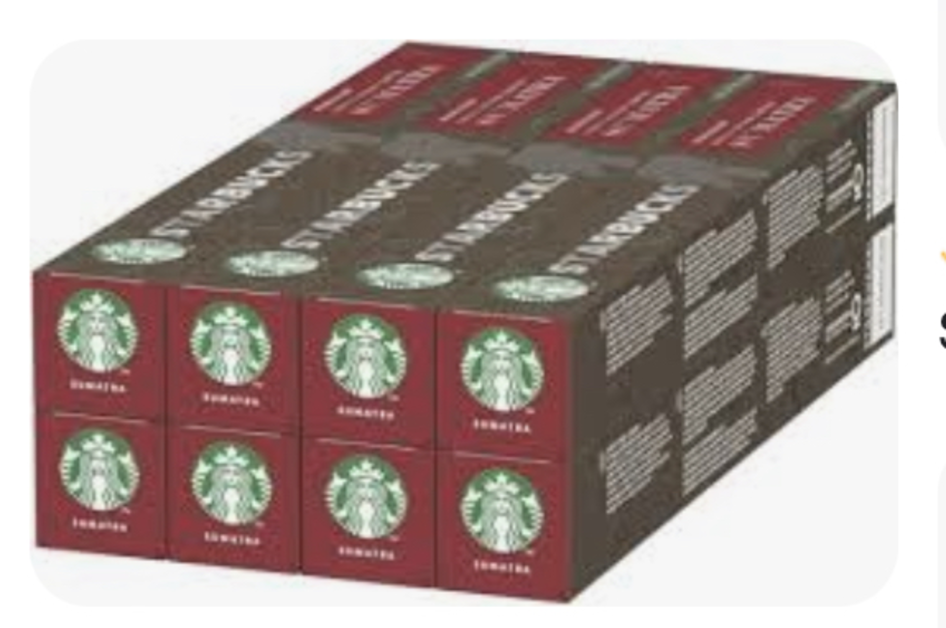 RRP £1558 (Approx. Count 174) Spsjb21Gckp ""Starbucks Single Origin Sumatra By Nespresso Dark