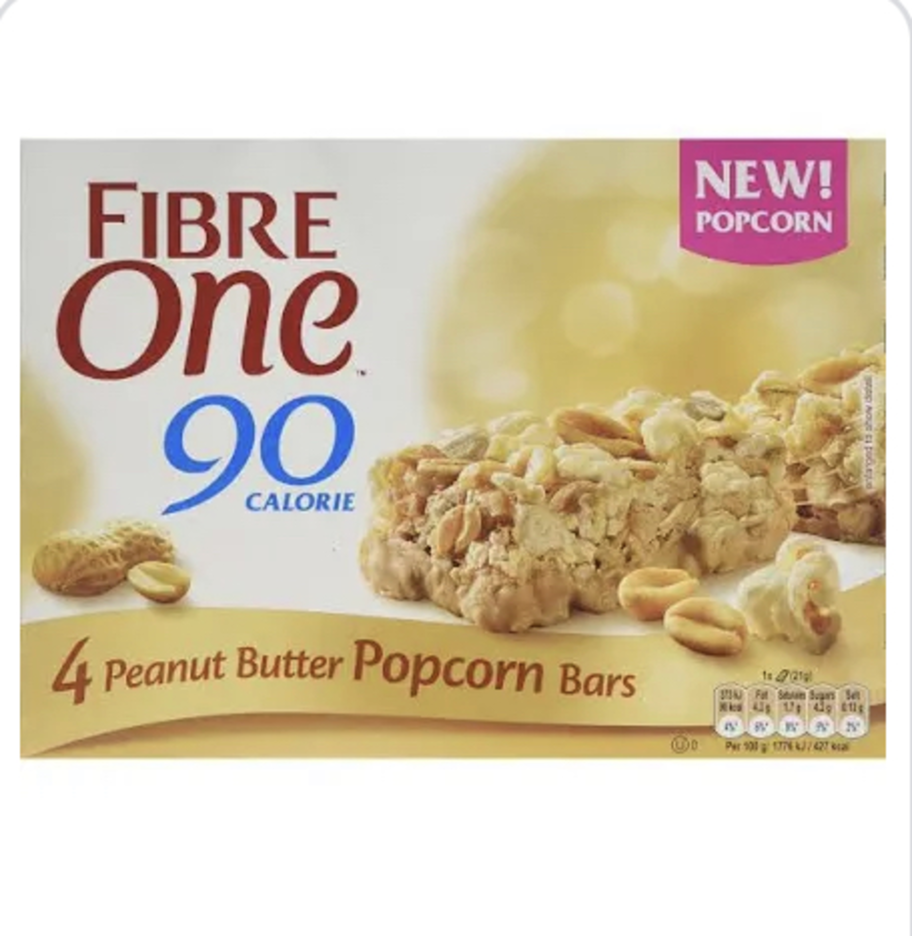 RRP £2848 (Approx. Count 200) spW51H7403e "Fibre One 90 Calorie Peanut Butter High Fibre Bars 4 x