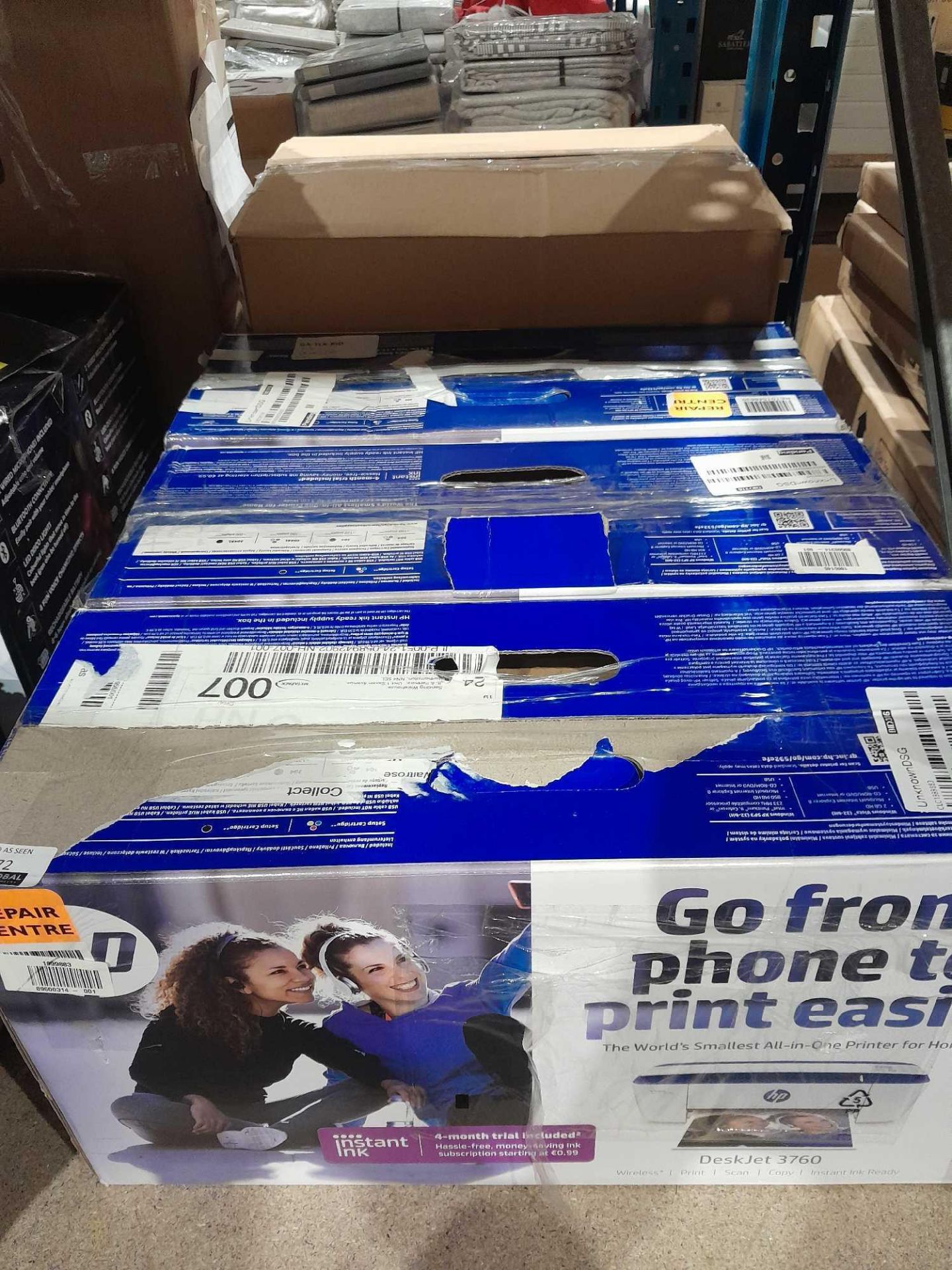 RRP £200 Lot To Contain 4 Boxed Assorted Hp Deskjet 3760 Printers - Image 2 of 2