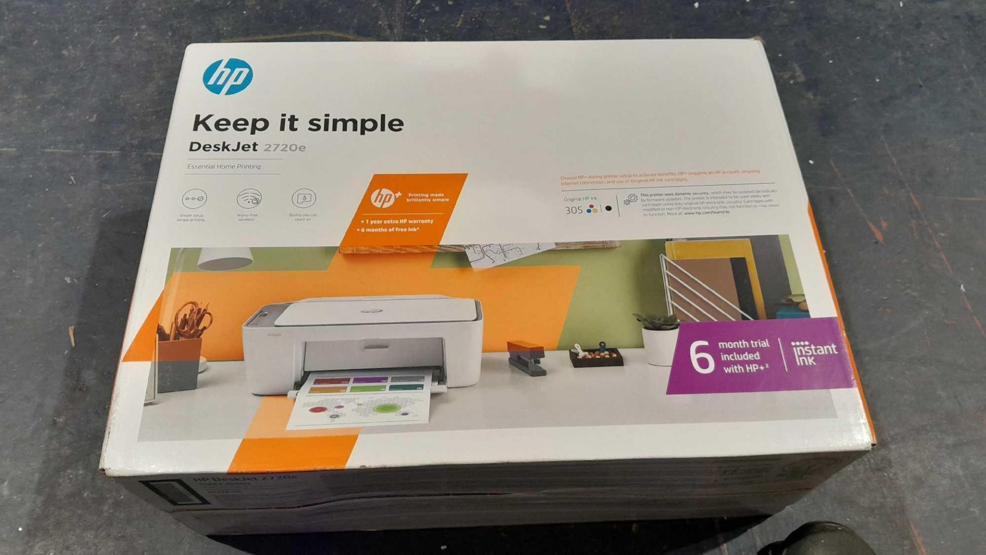 RRP £75 Boxed Hp Deskjet 2720E All In One Colour Printer - Image 2 of 2
