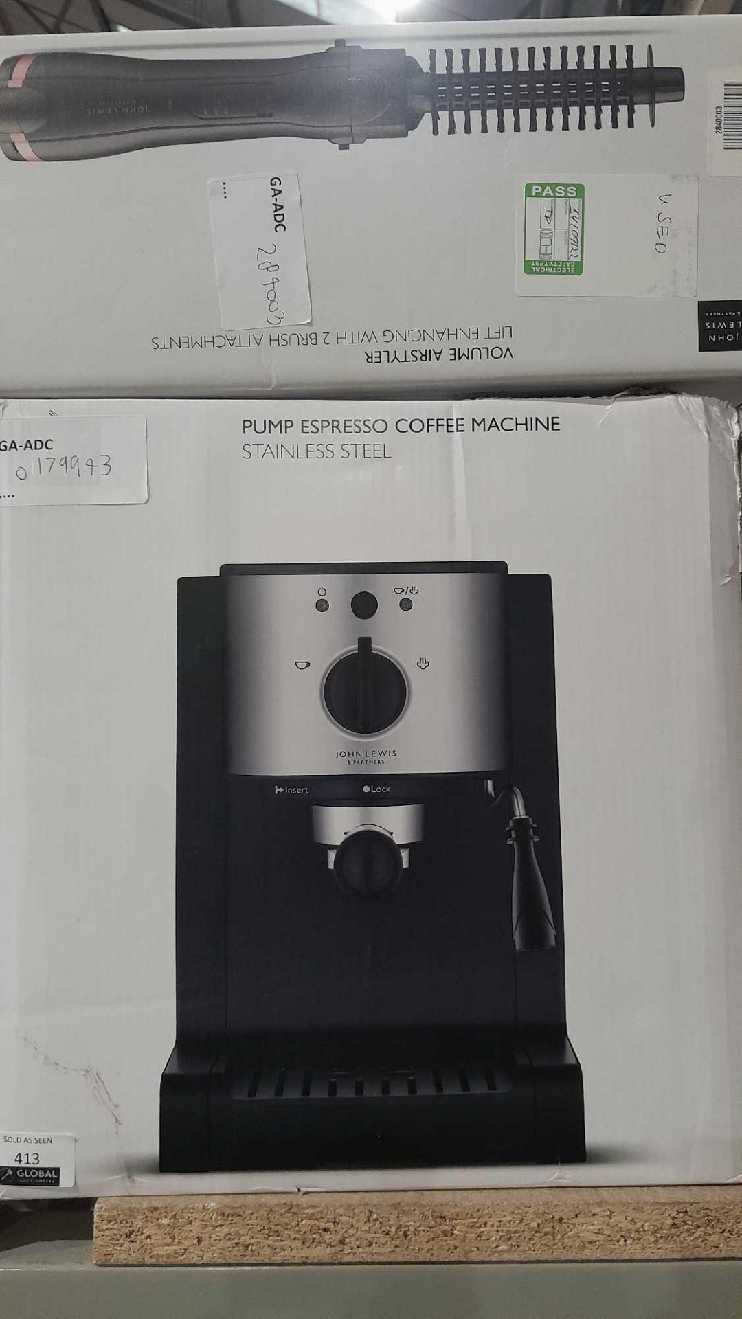 RRP £150 Lot To Contain 2 Boxed Assorted Items To Include A John Lewis Pump Espresso Coffee Machine - Image 2 of 2